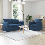 vidaXL Bank 2 pcs Lichtgrijs 136 x 82 x 85 cm Stof
