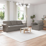 vidaXL Sofa 2 pcs Light Grey 155 x 82 x 80 cm Fabric