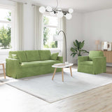 vidaXL Bankstel 2 pcs Lichtgrijs 138 x 78 x 80 cm Fluweel