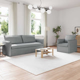 vidaXL Bank 2 pcs Lichtgrijs 136 x 82 x 85 cm Stof