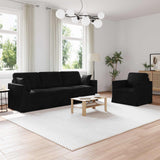 vidaXL Bankstel 2 pcs Lichtgrijs 138 x 78 x 80 cm Fluweel