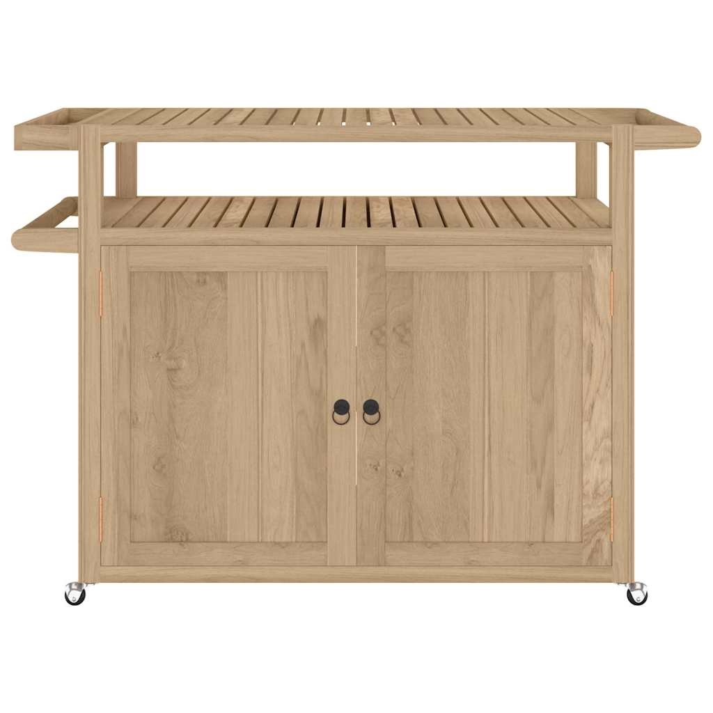 vidaXL Keukentrolley 120x50x90 cm massief teakhout