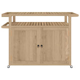 vidaXL Keukentrolley 120x50x90 cm massief teakhout