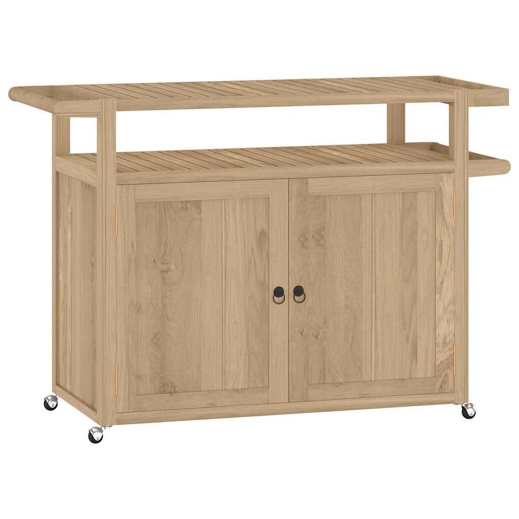 vidaXL Keukentrolley 120x50x90 cm massief teakhout