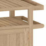 vidaXL Keukentrolley 120x50x90 cm massief teakhout