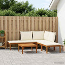 vidaXL 6 pcs Massief acaciahout & touw Naturel
