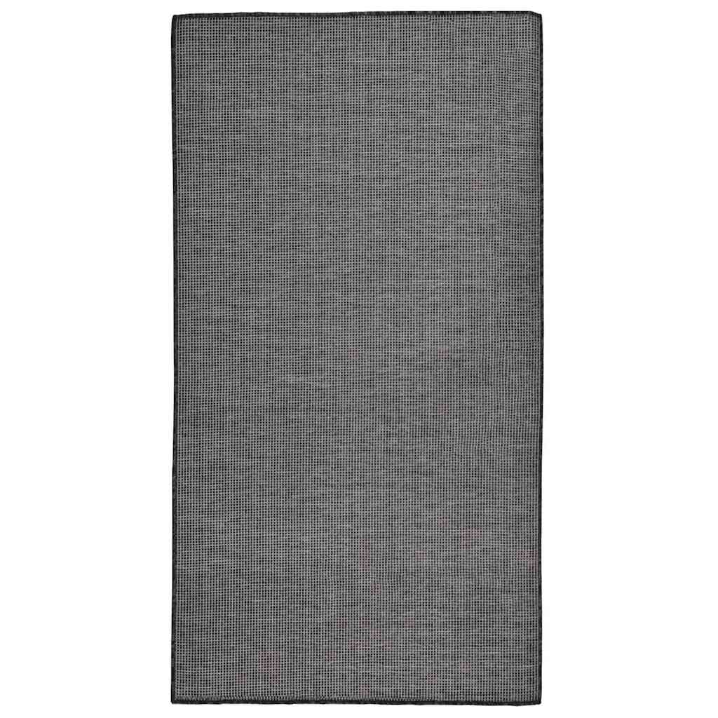 vidaXL Buitenkleed platgeweven 80x250 cm grijs
