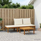 vidaXL 6 pcs Massief acaciahout & touw Naturel