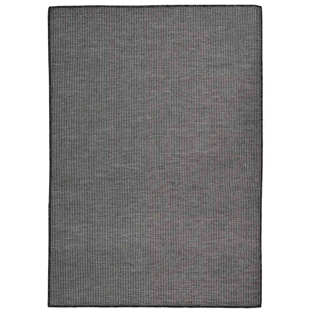 vidaXL Buitenkleed platgeweven 80x250 cm grijs