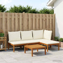 vidaXL 6 pcs Massief acaciahout & touw Naturel