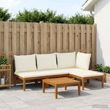 vidaXL 6 pcs Massief acaciahout & touw Naturel
