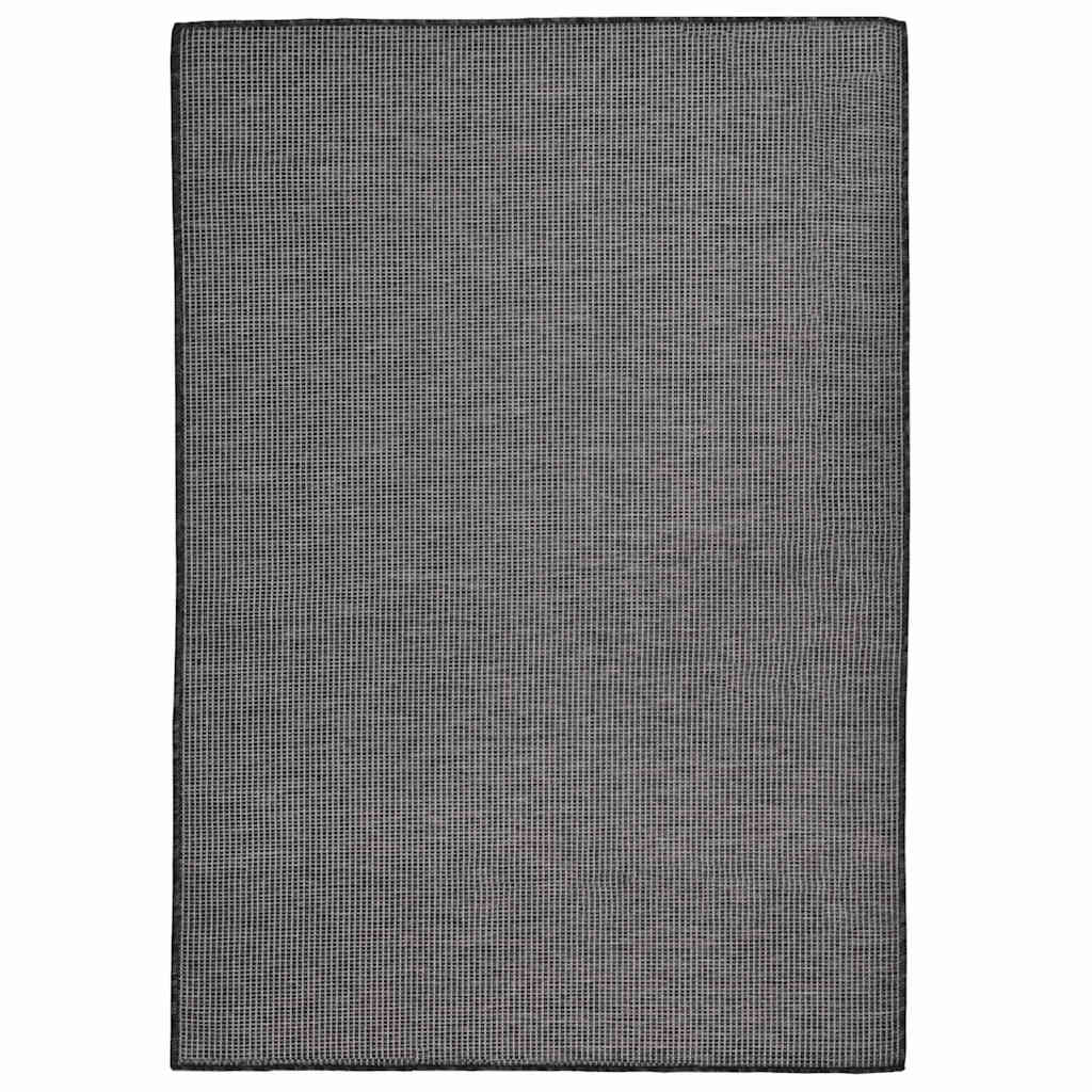 vidaXL Buitenkleed platgeweven 80x250 cm grijs