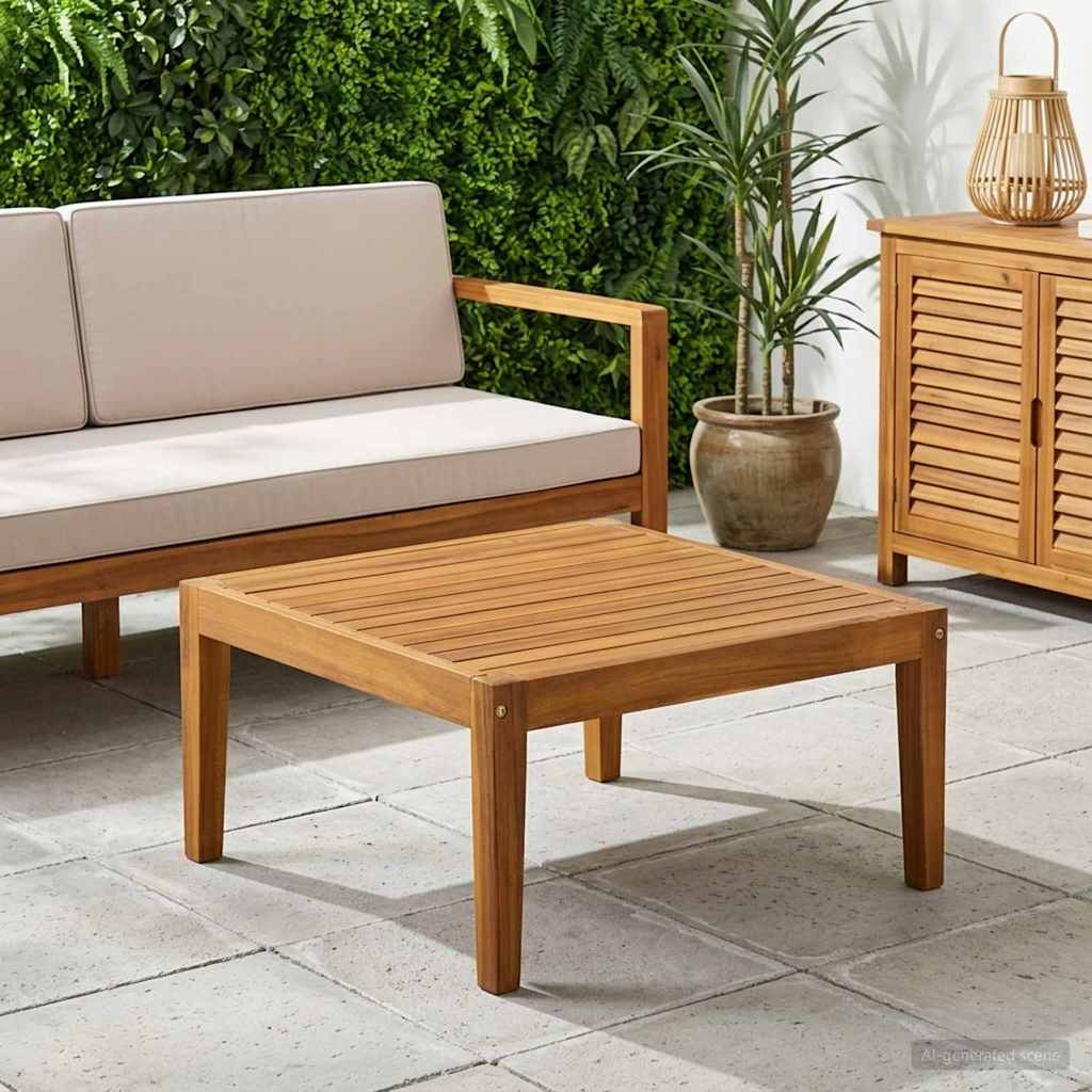 vidaXL Coffee Table Solid Acacia Wood Natural 60 x 60 x 30 cm