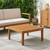 vidaXL Coffee Table Solid Acacia Wood Natural 60 x 60 x 30 cm
