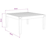 vidaXL Coffee Table Solid Acacia Wood Natural 60 x 60 x 30 cm
