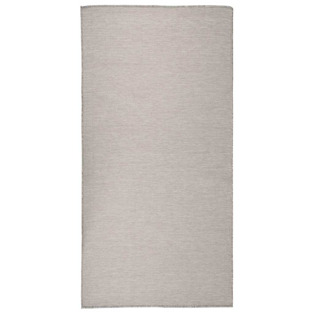 vidaXL Buitenkleed platgeweven 80x250 cm grijs