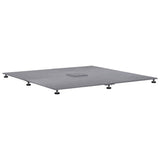 vidaXL Parasol Base Dark Grey Wood Look 100 x 100 x 4 cm Steel