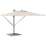 vidaXL Parasol Base Dark Grey Wood Look 100 x 100 x 4 cm Steel