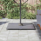 vidaXL Parasol Base Dark Grey Wood Look 100 x 100 x 4 cm Steel