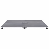 vidaXL Parasol Base Dark Grey Wood Look 100 x 100 x 4 cm Steel