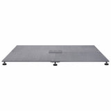 vidaXL Parasol Base Dark Grey Wood Look 100 x 100 x 4 cm Steel