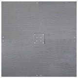 vidaXL Parasol Base Dark Grey Wood Look 100 x 100 x 4 cm Steel