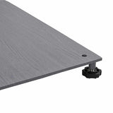 vidaXL Parasol Base Dark Grey Wood Look 100 x 100 x 4 cm Steel
