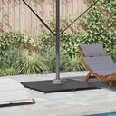 vidaXL Parasol Base Dark Grey Wood Look 100 x 100 x 4 cm Steel
