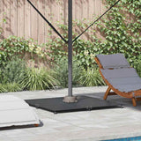 vidaXL Parasol Base Dark Grey Wood Look 100 x 100 x 4 cm Steel