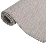vidaXL Buitenkleed platgeweven 80x250 cm grijs