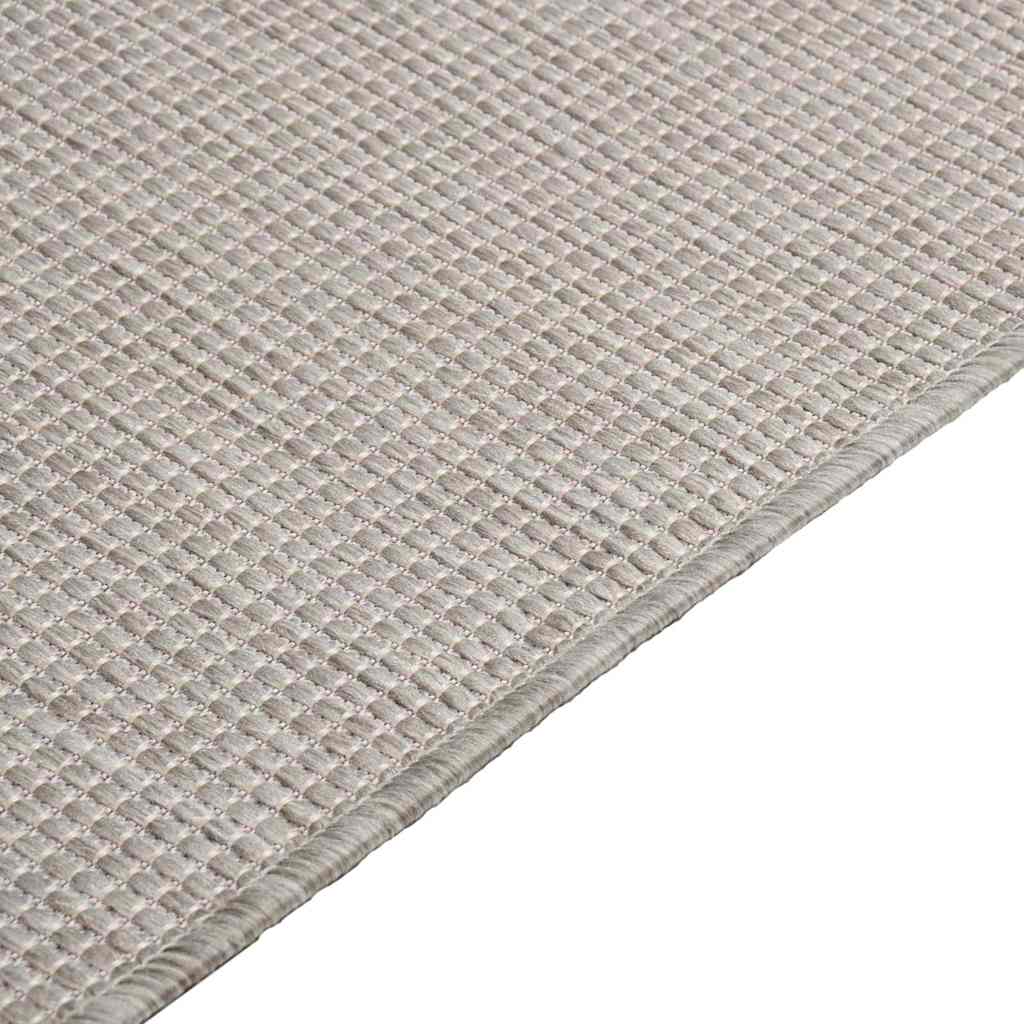 vidaXL Buitenkleed platgeweven 80x250 cm grijs