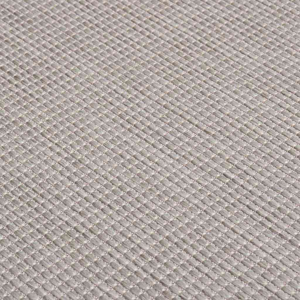 vidaXL Buitenkleed platgeweven 80x250 cm grijs