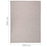 vidaXL Buitenkleed platgeweven 80x250 cm grijs