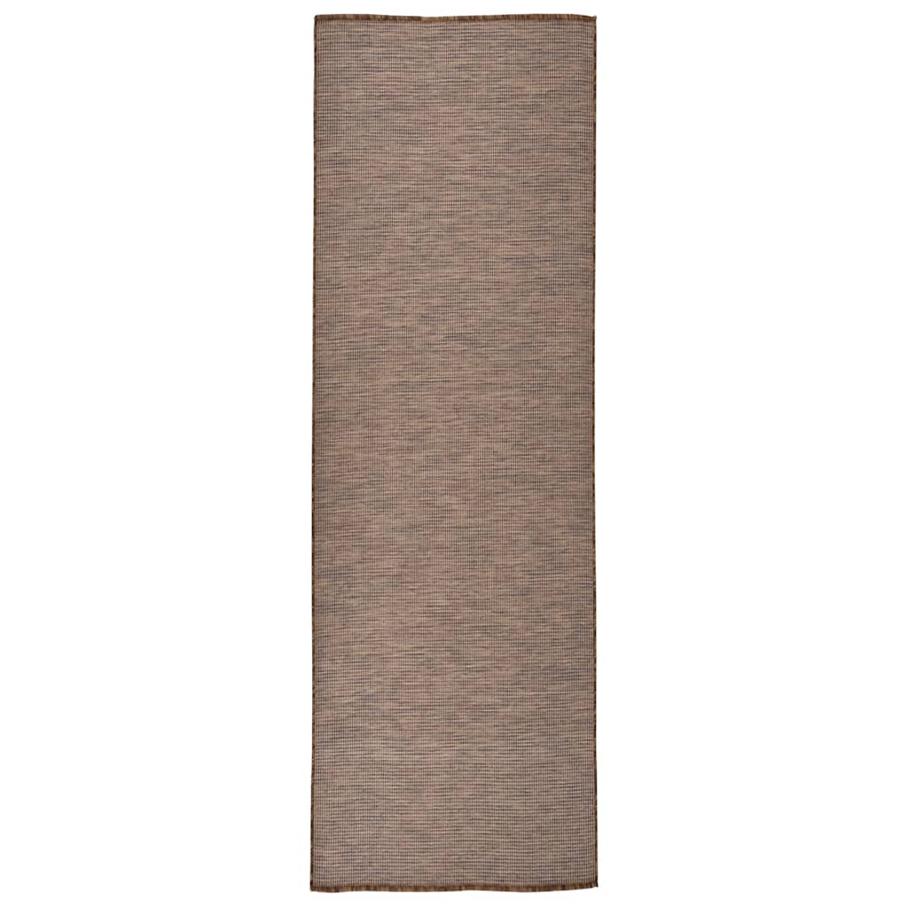vidaXL Buitenkleed platgeweven 80x250 cm grijs