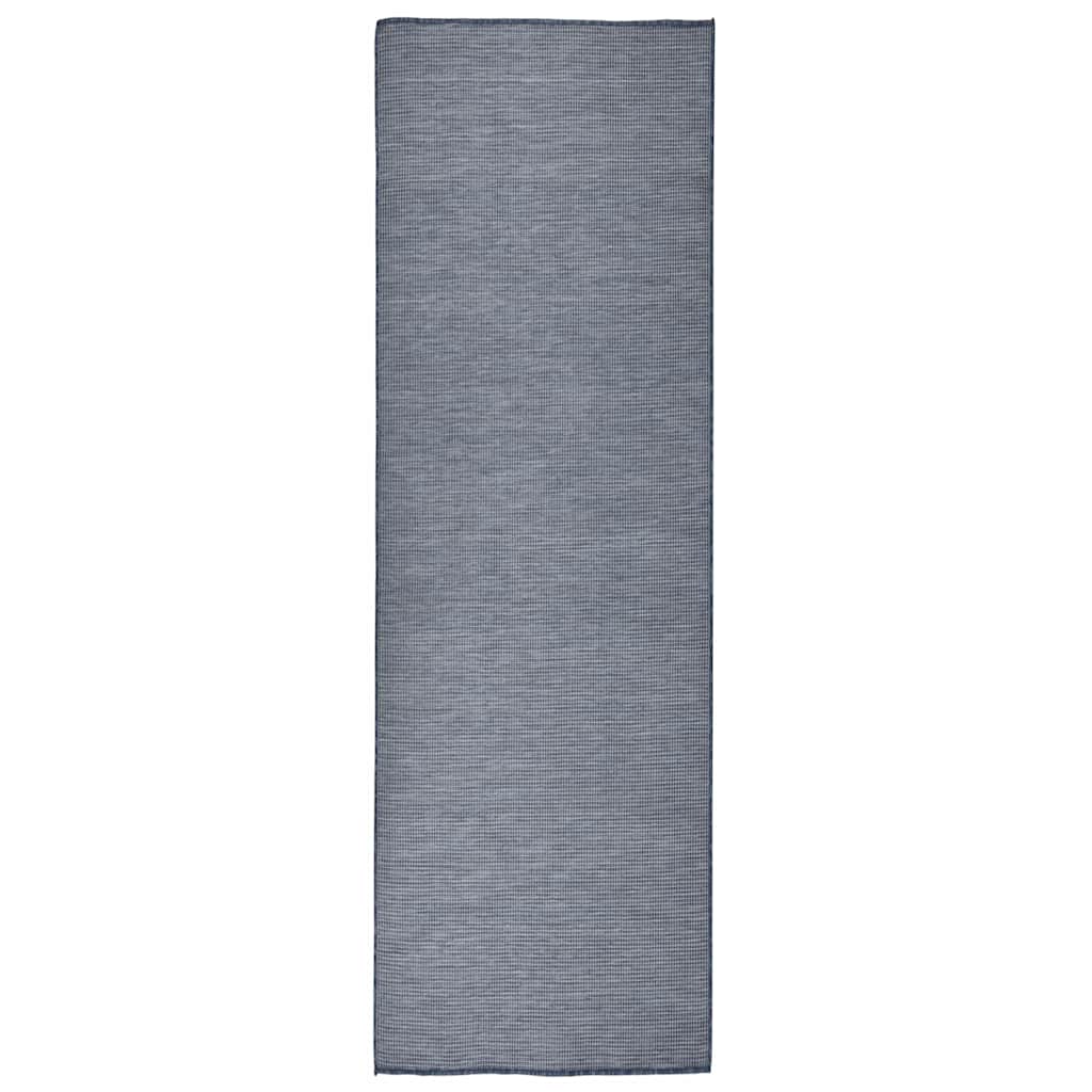 vidaXL Buitenkleed platgeweven 80x250 cm grijs