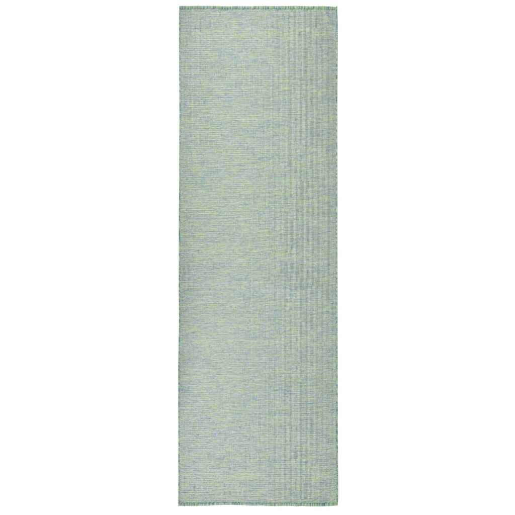 vidaXL Buitenkleed platgeweven 80x250 cm grijs