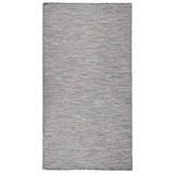 vidaXL Buitenkleed platgeweven 80x250 cm grijs
