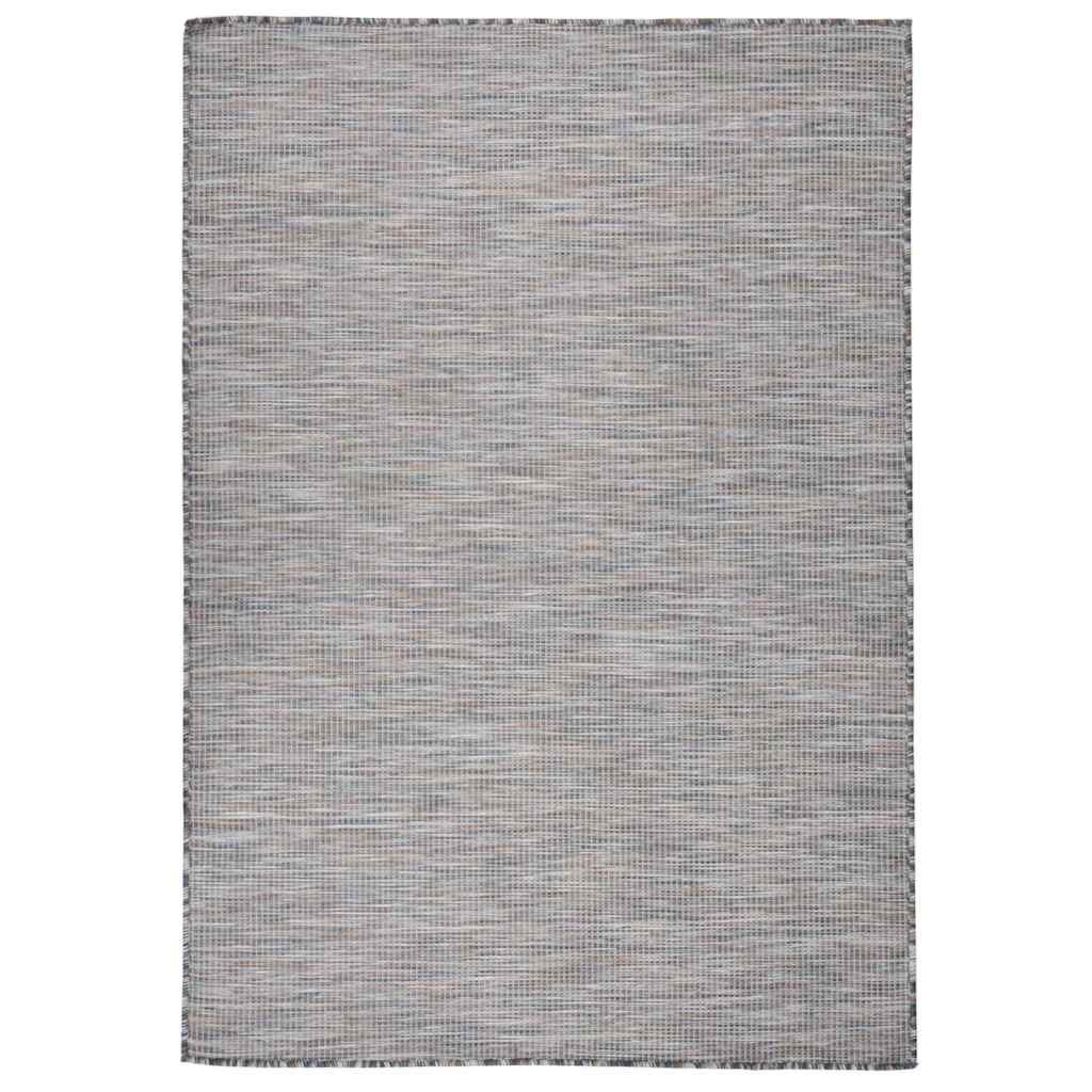 vidaXL Buitenkleed platgeweven 80x250 cm grijs