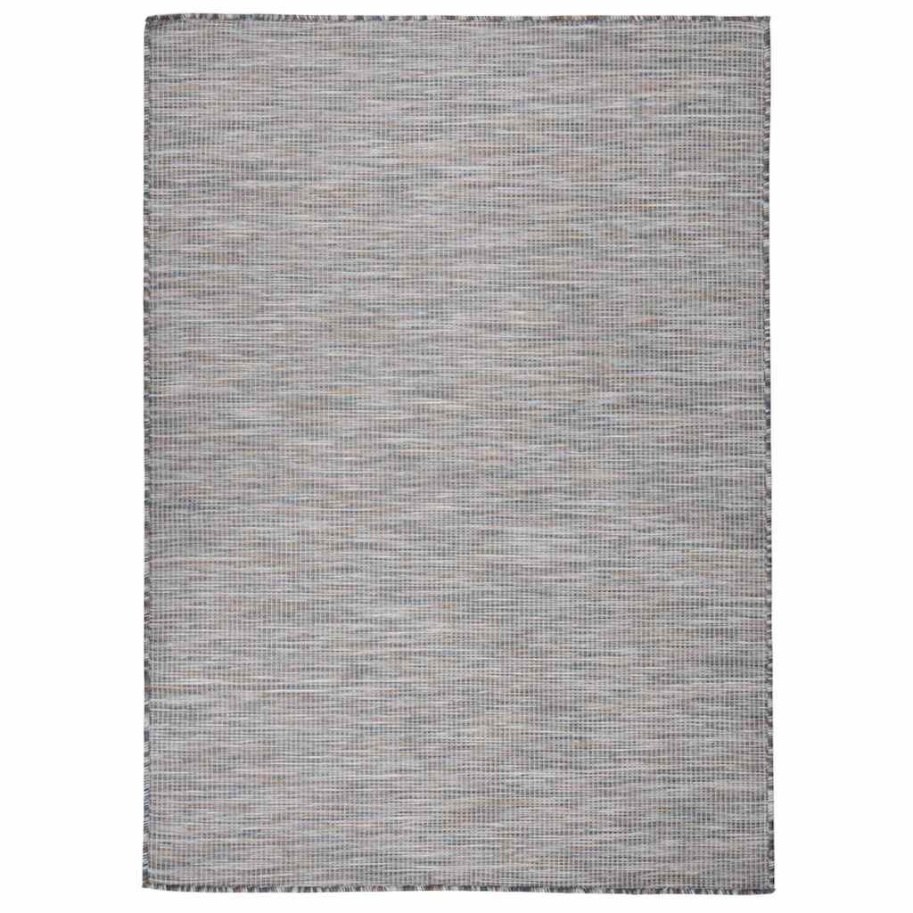 vidaXL Buitenkleed platgeweven 80x250 cm grijs