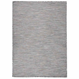vidaXL Buitenkleed platgeweven 80x250 cm grijs