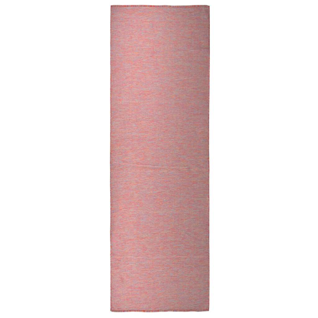 vidaXL Buitenkleed platgeweven 80x250 cm grijs