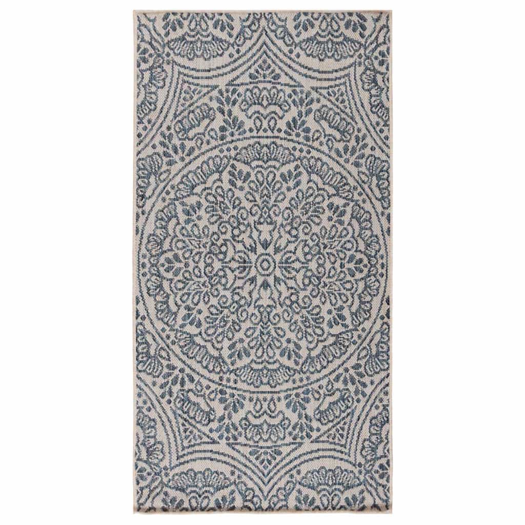 vidaXL Buitenkleed platgeweven 80x250 cm grijs