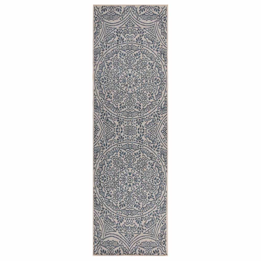 vidaXL Buitenkleed platgeweven 80x250 cm grijs