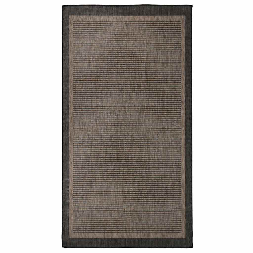 vidaXL Buitenkleed platgeweven 80x250 cm grijs