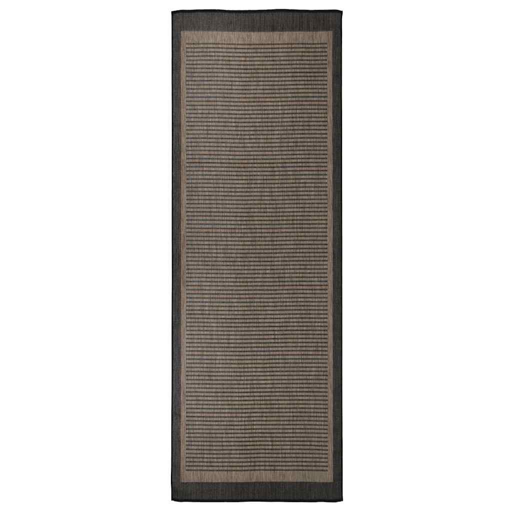 vidaXL Buitenkleed platgeweven 80x250 cm grijs