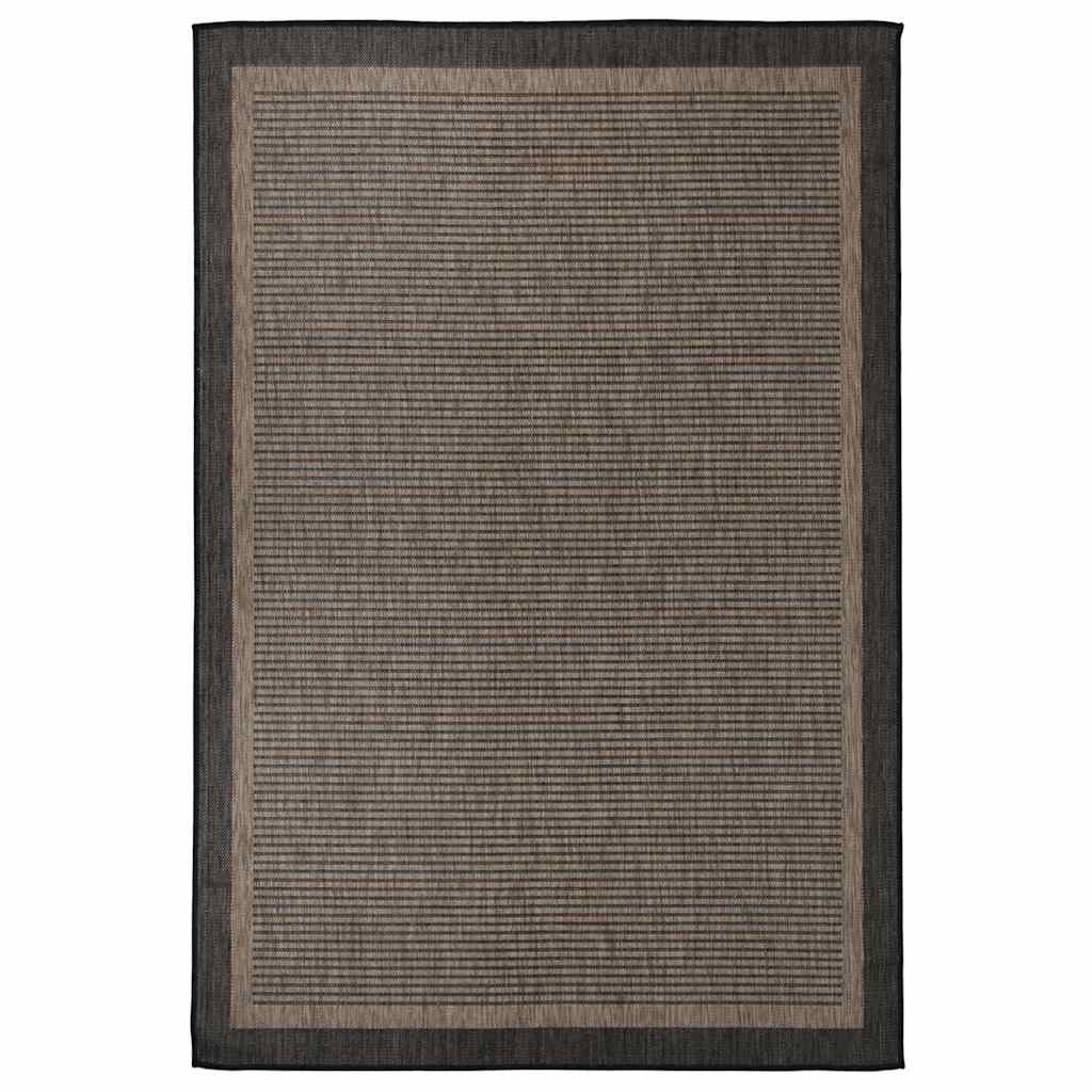 vidaXL Buitenkleed platgeweven 80x250 cm grijs