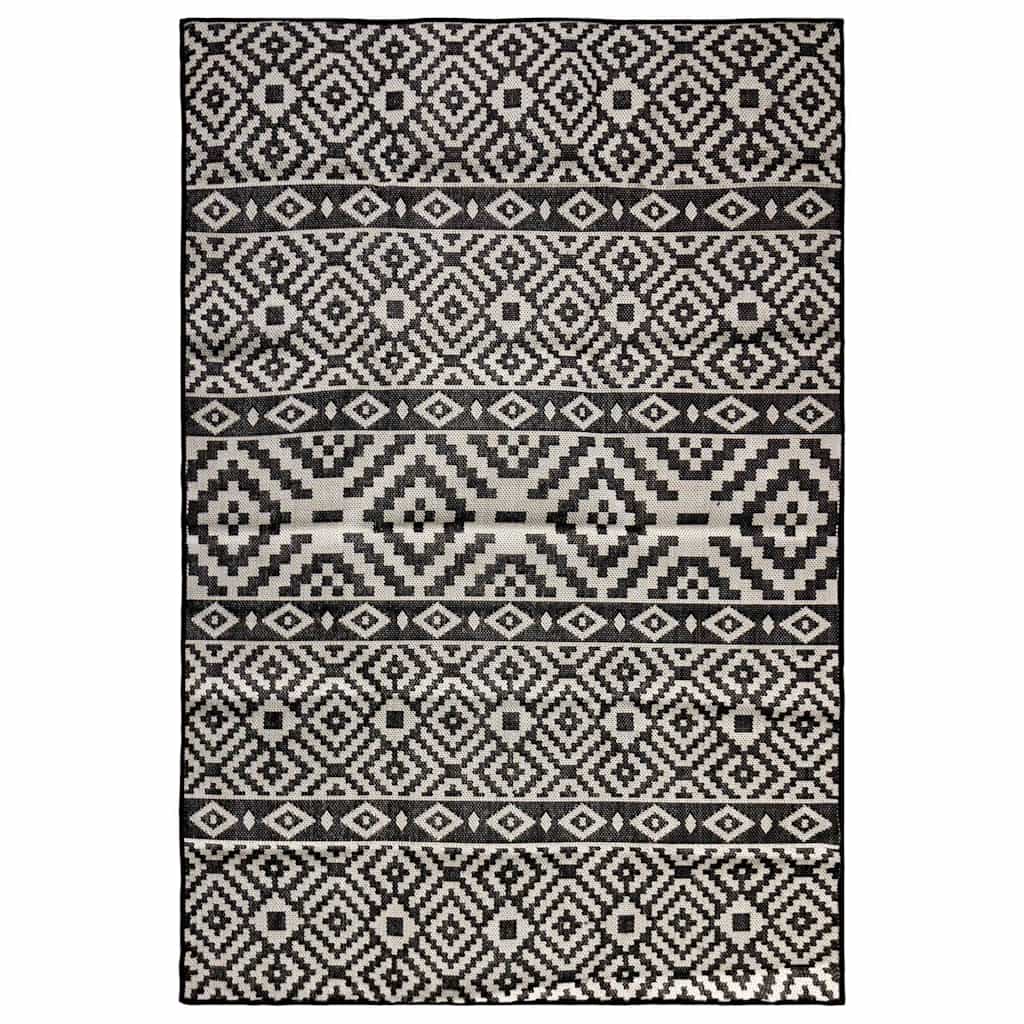 vidaXL Buitenkleed platgeweven 80x250 cm grijs