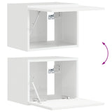 vidaXL Tv Wandkast Set Wandgemonteerd 4 pcs Wit Bewerkt hout