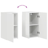 vidaXL Tv Wandkast Set Wandgemonteerd 4 pcs Wit Bewerkt hout