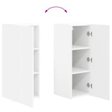 vidaXL TV Wall Cabinet Set Wall Mounted 4 pcs White Engineered Wood